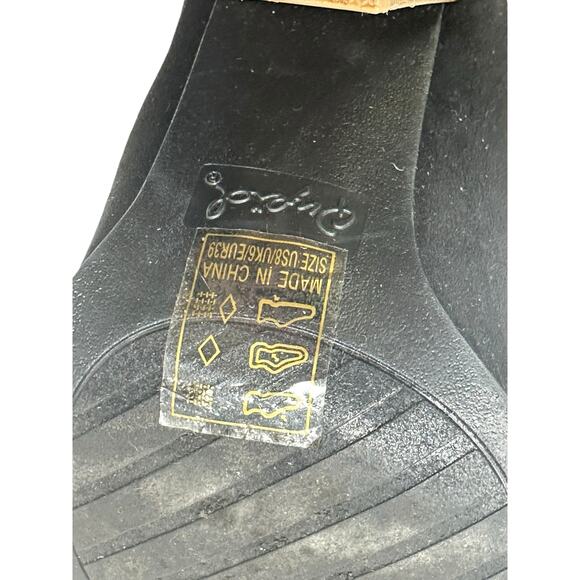 Qupid Black Faux Suede Peep Toe Buckle Strap Booties Block Heel size 8 - Picture 5 of 14